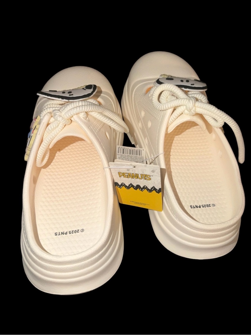 *new* Women’s Cream Snoopy Lace-Up Mules - Picture 7 of 10